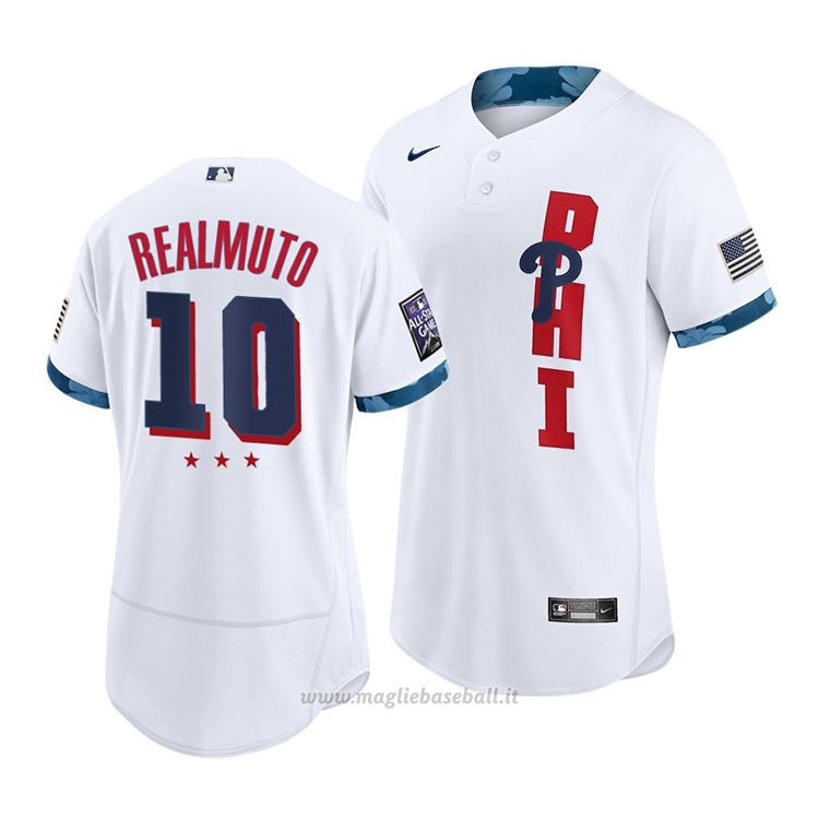 Maglia Baseball Uomo Philadelphia Phillies J.t. Realmuto 2021 All Star Autentico Bianco